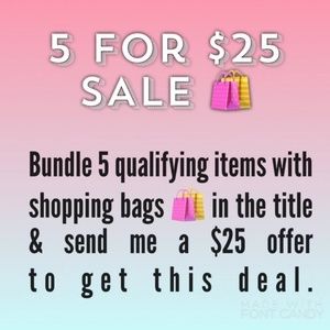 🛍🛍🛍bundle 5 qualifying ítems with shopping bag